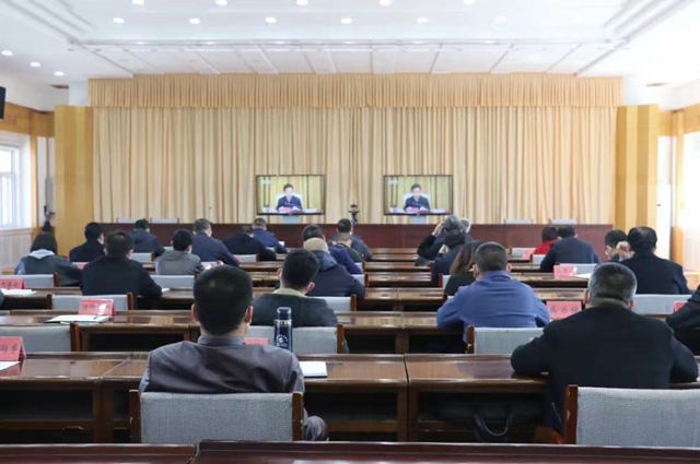 全市安全生產委員會視頻會議召開 高峰在我縣分會場參加并召開續會